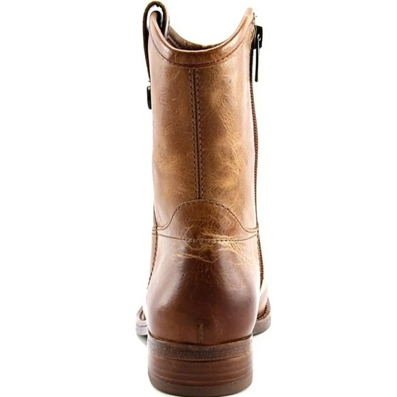 Vince Camuto Payatt Boots Size 8 M Warm Cognac Patina Round Toe - Picture 2 of 16